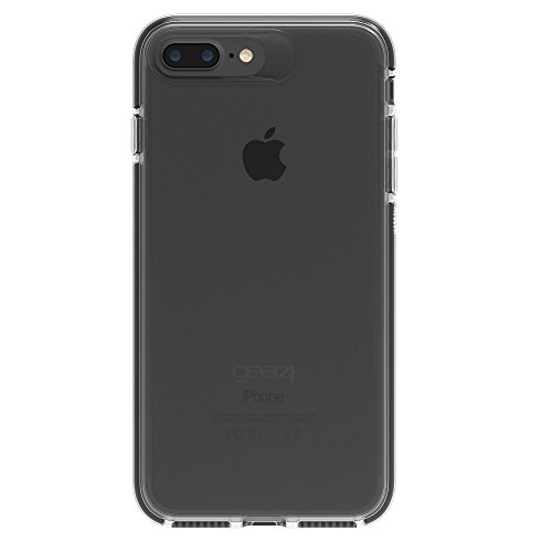 Gear4 Funda Transparente Piccadilly con protección Avanzada contra Impactos [Protegida por D3O], Diseño Delgado y Resistente para iPhone 7/8 Plus - Negra