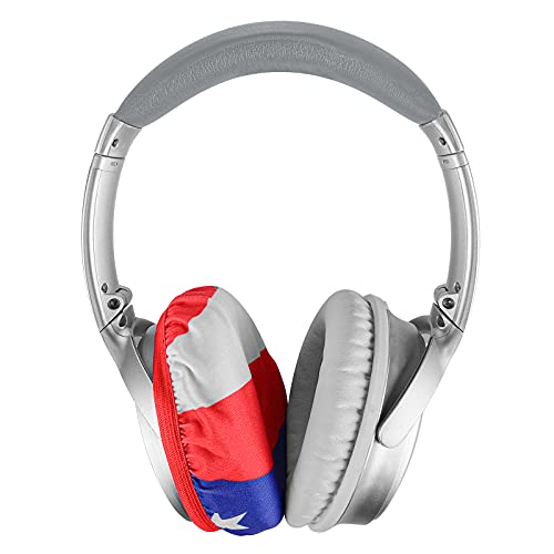 Geekria 2 pares Fundas para auriculares de tela flexible para auriculares sanitarios elásticos y lavables, se adapta a auriculares de 3 a 4,3 pulgadas, como S0NY WH-1000XM3, WH-XB900N