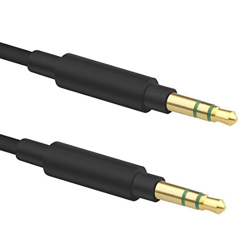 Geekria Cable de Audio para Auriculares Hesh 3, Hesh 2, Hesh, Crusher, Grind, Venue, Plantronics BackBeat Pro, PRO2, FIT 6100, Cable estéreo de Repuesto de 3,5 mm (1,7 m)
