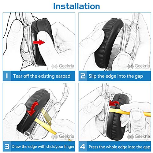 Geekria Earpad Replacement for Jabra Move Wireless Headphone Ear Pad Ear Cushion Ear Cups Ear Cover Earpads Repair Parts (Black)