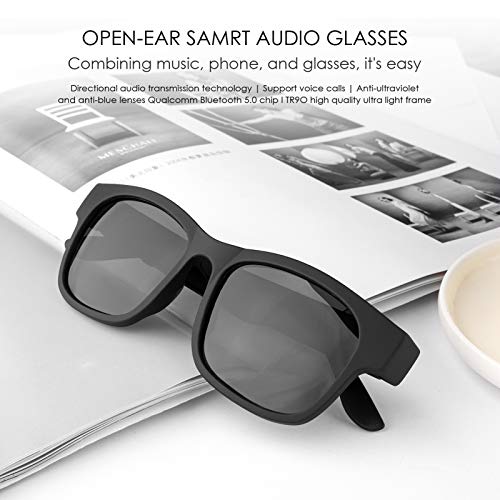 GELETE - Gafas de Sol inalámbricas con Bluetooth, para Hombres y Mujeres, con Lentes polarizadas, Resistentesal Agua IP7, para conectar teléfonos móviles y tabletas