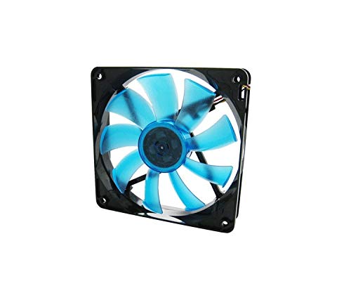 Gelid Solutions Slim 12 UV Blue - Ventilador de 120mm | Alto rendimiento mediante rodamiento hidrodinámico | Velocidad del ventilador 1500 rpm | 3 pines Molex | 12V.