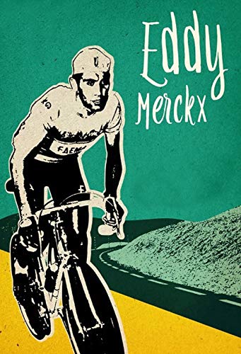Generisch Cartel de chapa para bicicleta Eddie Merckx, 20 x 30 cm