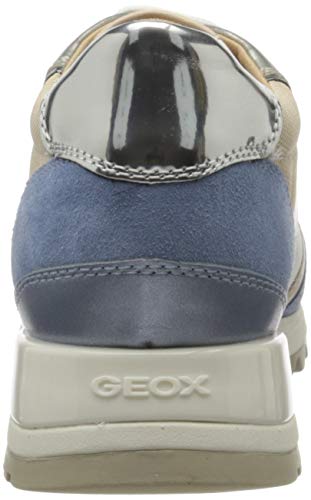 Geox D Tabelya A, Zapatillas Mujer, Azul (Lt Blue/White C0004), 36 EU