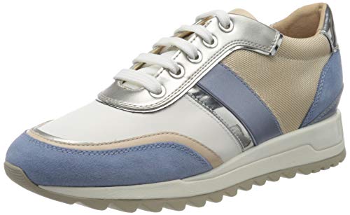 Geox D Tabelya A, Zapatillas Mujer, Azul (Lt Blue/White C0004), 36 EU