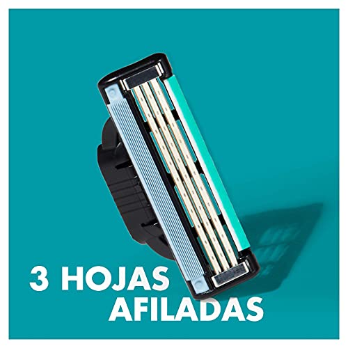 Gillette Mach3 Cuchillas de Afeitar, Paquete de 18 Cuchillas de Recambio (El Diseño Exterior del Paquete Puede Variar)