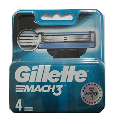 Gillette Mach3 - Cuchillas de recambio para maquinilla de afeitar - 4 Unidades