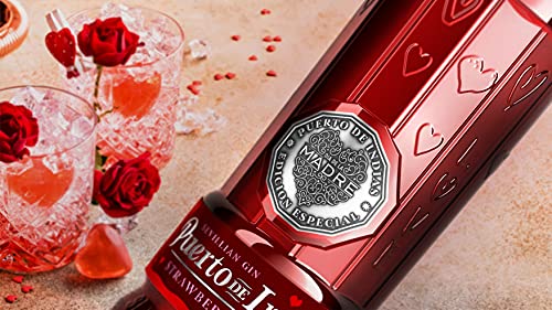 Gin Puerto de Indias - Edición Limitada Strawberry Premium - Ginebra Rosa con Fresas Naturales - 70 cl - 37.5%