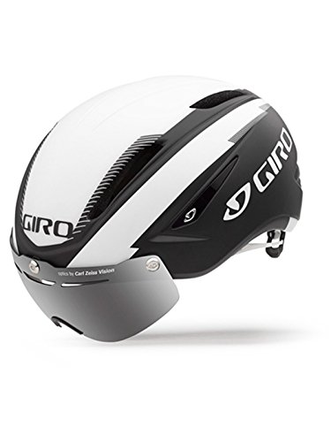 Giro Adultos de la Bicicleta Casco Aire Ataque Escudo 16, Todo el año, Unisex, Color Blanco/Negro, tamaño Large