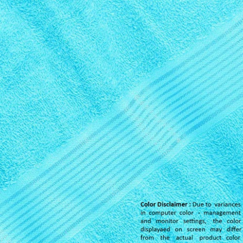 GLAMBURG Juego de 2 Toallas de baño de algodón de Gran tamaño, 100 x 150 cm, Grandes Toallas de baño, Ultra Absorbente, Compacto, Secado rápido y Ligero, Color Azul Turquesa