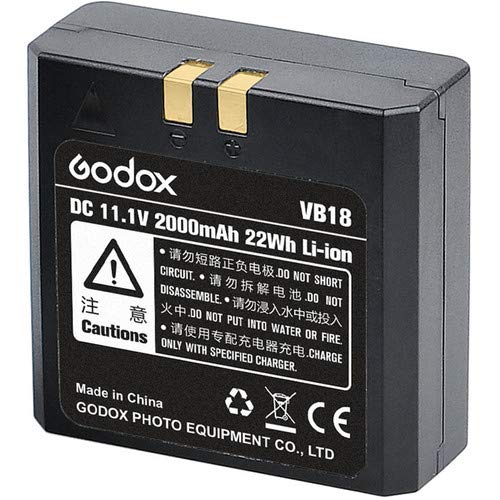 Godox VB-18 Recargable Li-Ion-batería de polímero para V850/V860 Flash (2000 mAh) Negro