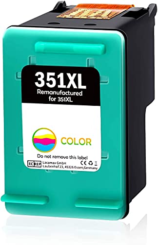 Gohepi 350XL 351XL Cartuchos de tinta Remanufacturado HP 350 351 Compatible para HP Deskjet D4260,HP Officejet J5780 J6410,HP Photosmart C4200 C4270 C4280 C4380 C4480 C4500 C5280(1 Negro,1 Tricolor)