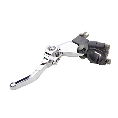 GOOFIT Embrague Hidraulico Moto Universal Manillar 22mm Plegable Kit Palanca y Freno Pit Bike reemplazo para 50cc 70cc 90cc 110cc 125cc Scooter ATV Quad Plata