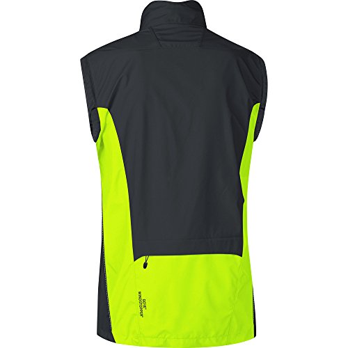 GORE BIKE WEAR Chaqueta 2 en 1 para ciclismo en carretera o MTB, Hombre, GORE WINDSTOPPER, Zip-Off Jacket, Talla S, Negro/Amarillo neón, JWELMZ