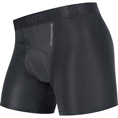 GORE WEAR C3 Pantalón corto de ciclismo con badana para mujer GORE WINDSTOPPER, 36, Negro