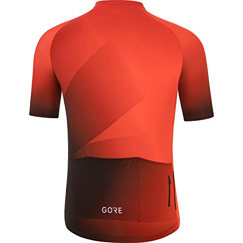 GORE WEAR Maillot de manga corta Fade para hombre, L, Rojo fuego/Negro