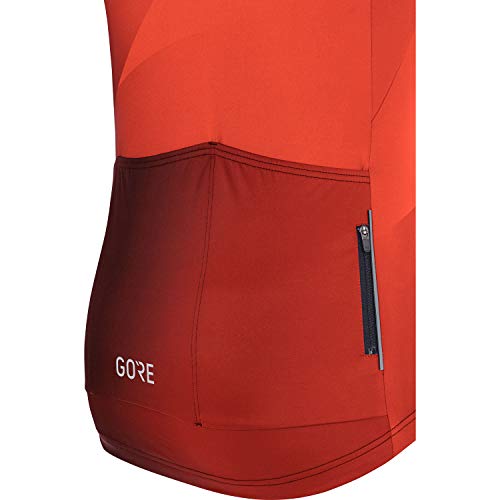 GORE WEAR Maillot de manga corta Fade para hombre, L, Rojo fuego/Negro