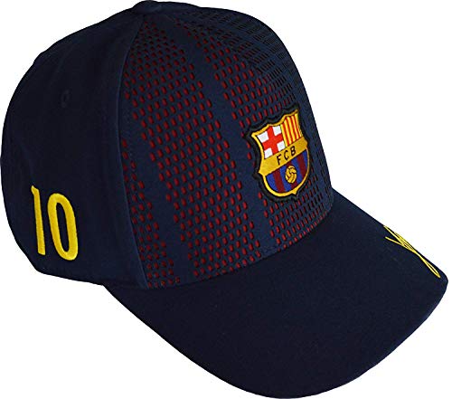 Gorra adulto FC. Barcelona Player Messi-18 – Producto con Licencia – 100% Acrilico – Talla adulto L/XL ajustable