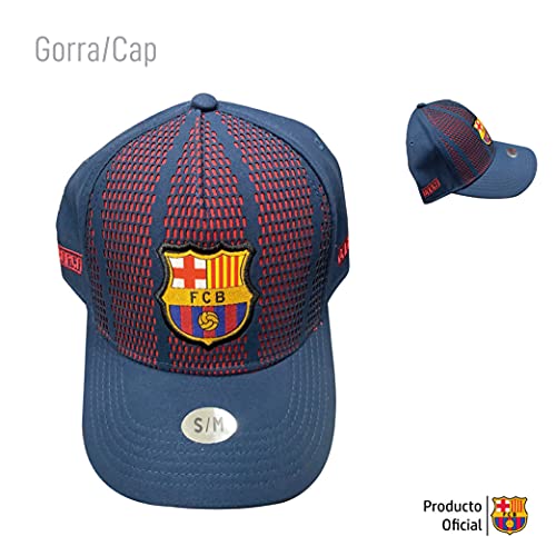 Gorra adulto FC. Barcelona Player Messi-18 – Producto con Licencia – 100% Acrilico – Talla adulto L/XL ajustable