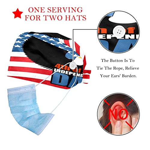Gorra de trabajo con botón y banda para el sudor ajustable 2 piezas,Bandera inglesa,Sombrero con lazo elástico estampado en la espalda