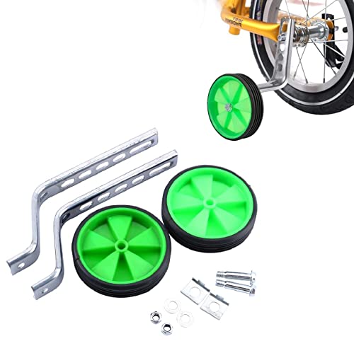 GOTOTOP Ruedines universales para bicicleta infantil de 12 a 20 pulgadas, 1 par, color verde