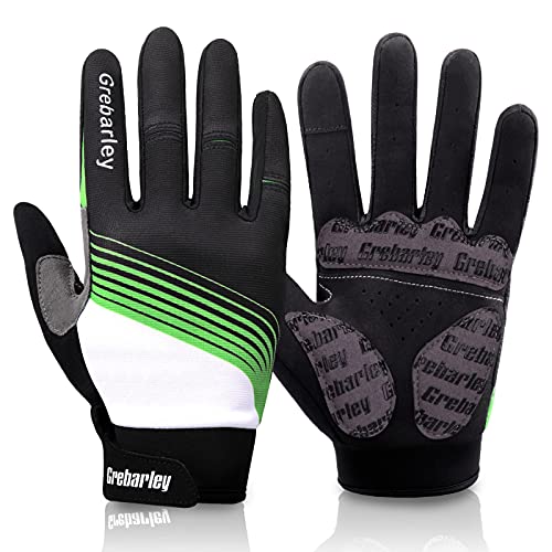 Grebarley Guantes de Ciclismo Bicicleta Montaña-Acolchados Bicicleta de Carretera de Hombres Mujeres Antideslizante Pantalla Táctil (S)