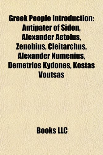 Greek people Introduction: Andronicus of Cyrrhus, Sporus of Nicaea, Zenobius, Cleitarchus, Alexander Numenius, Roza Eskenazi, Demetrios Kydones: ... Minos Kyriakou, Andreas Zapatinas