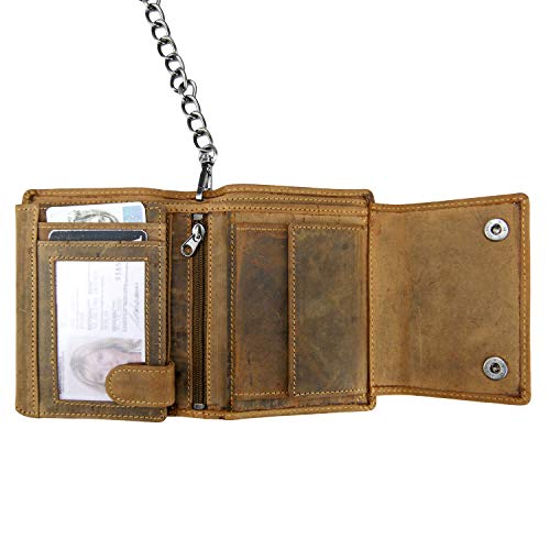 Greenburry Vintage 1796AM-SKULL-25 Monedero de Cuero con Monedero