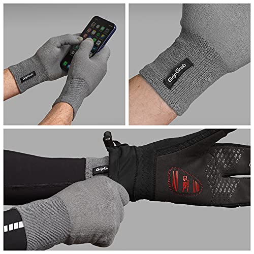 GripGrab Guantes de Ciclismo Invierno de Lana Merino Guantes Largos Bicicleta Térmicos de Punto Táctiles Sotoguantes