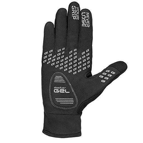 GripGrab Women's Hurricane Windproof Gel-Padded Touchscreen Bike Gloves Cushioned Full-Finger Winter Cycling Small Hands