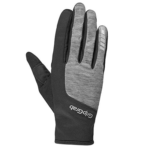 GripGrab Women's Hurricane Windproof Gel-Padded Touchscreen Bike Gloves Cushioned Full-Finger Winter Cycling Small Hands