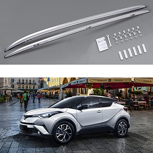 Gtfreedom Portaequipajes Rieles de Techo de aleación de Aluminio Barras de Transporte de Equipaje Barras Cruzadas Superiores Cajas de riel de Bastidor, para Toyota CHR CH-R 2018-2020