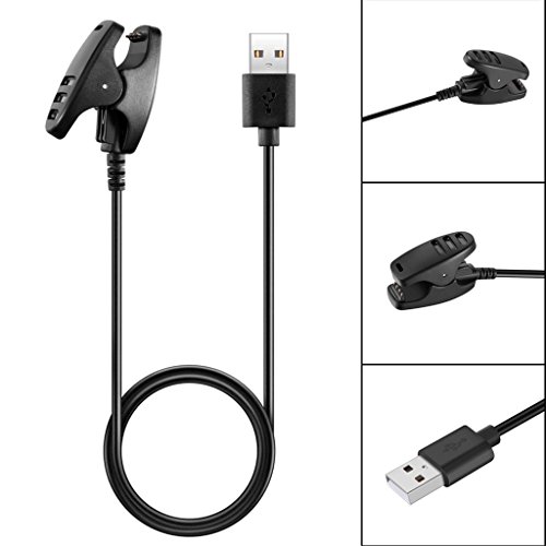 Guangzhou 1M USB Clip Cargador Cable para Suunto 3 Spartan Trainer Ambit Ambit 2 3 Traverse Cargador USB Dock Negro
