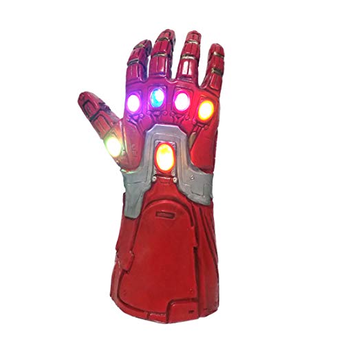 Guantes de hombre de hierro para niños, guantelete infinito con luz LED, accesorios de disfraces