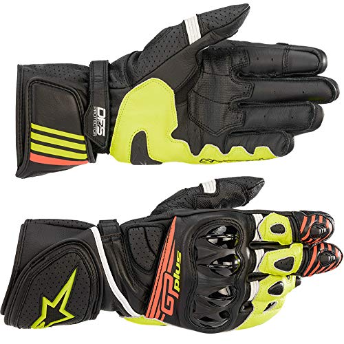 Guantes de Moto Alpinestars GP Plus R V2 Gloves Black Yellow Fluo Red Fluo, Black/Yellow/Fluo/Red/Fluo, XL