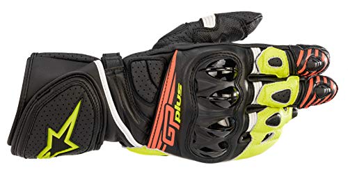Guantes de Moto Alpinestars GP Plus R V2 Gloves Black Yellow Fluo Red Fluo, Black/Yellow/Fluo/Red/Fluo, XL
