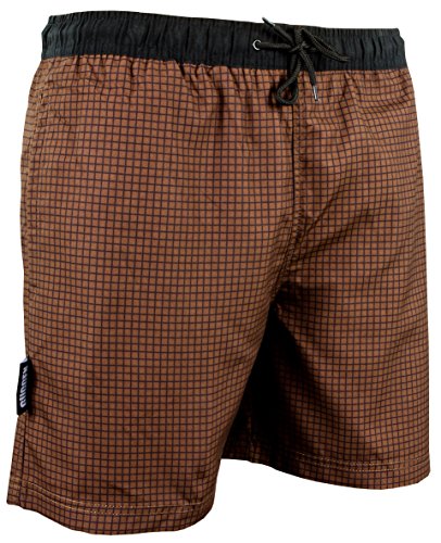 GUGGEN Banador de Natacion para Hombre Traje de Bano Color Marron M