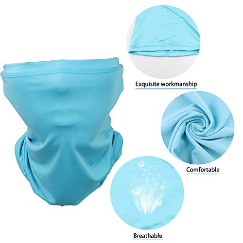 GUIFIER 9 Piezas Braga Cuello, Microfibra Braga de Cuello Pañuelos Deporte Multiuso Bandana Bufandas Bragas de Cabeza Turbante Enfriamiento Multifunción Pañuelos para Moto Ciclismo, Color sólido