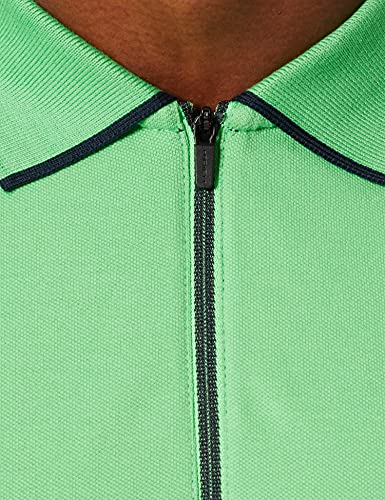 Hackett London Amr Zip Polo, Verde 6gthypa, M para Hombre