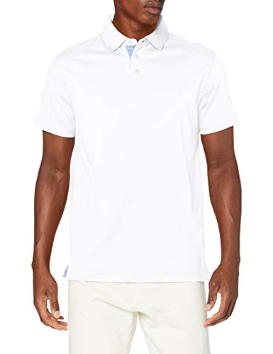 Hackett London Multi Trim JSY Camisa polo, 800 Blanco, XL para Hombre