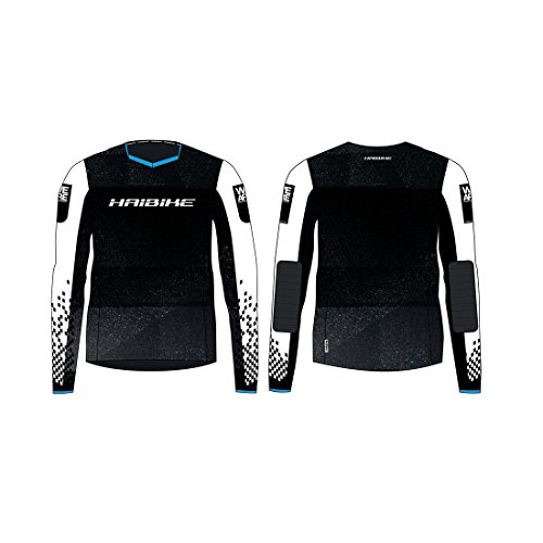 Haibike Freeride - Camiseta de Manga Larga Unisex, Color Negro y Blanco, Talla XS