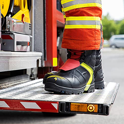 Haix Fire Hero 3.0 - Zapatillas de bomberos más seguras del mundo: tu fiabilidad Fire Hero 3.0. negro/rojo/amarillo, color, talla 42 EU