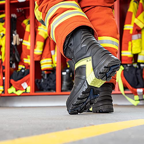 Haix Fire Hero 3.0 - Zapatillas de bomberos más seguras del mundo: tu fiabilidad Fire Hero 3.0. negro/rojo/amarillo, color, talla 42 EU