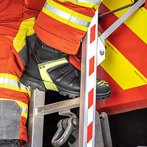 Haix Fire Hero 3.0 - Zapatillas de bomberos más seguras del mundo: tu fiabilidad Fire Hero 3.0. negro/rojo/amarillo, color, talla 42 EU