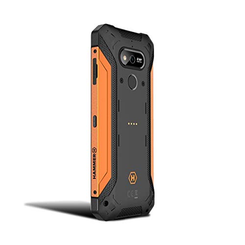 Hammer H EXPLORER PRO 5,7" IPS Outdoor Handy, Militärstandard Smartphone, Mega-Akku 5000mAh, 48MP Kamera, eSIM, NFC, Wasserdicht/Stoßfest, LTE 4G, IP69, Dual SIM, Android 10 - Orange