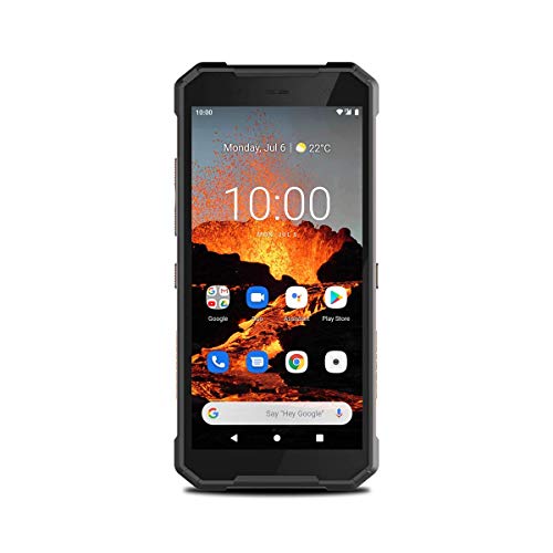 Hammer H EXPLORER PRO 5,7" IPS Outdoor Handy, Militärstandard Smartphone, Mega-Akku 5000mAh, 48MP Kamera, eSIM, NFC, Wasserdicht/Stoßfest, LTE 4G, IP69, Dual SIM, Android 10 - Silber