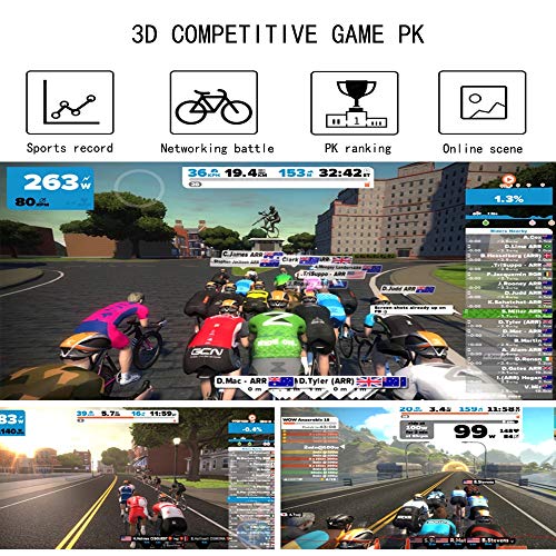 HBRT Smart Trainer, Bike Trainer Stand Realidad Virtual Simulación de Pendiente Real Road Feel Support Multijugador Montar en línea Competencia
