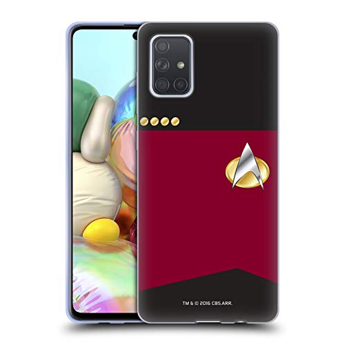 Head Case Designs Licenciado Oficialmente Star Trek Capitán Uniformes E Insignias TNG Carcasa de Gel de Silicona Compatible con Samsung Galaxy A71 (2019)