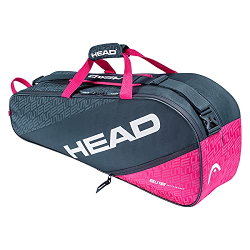 Head Elite 6R Combi Bolsa de Tenis, Adultos Unisex, Antracita/Fucsia