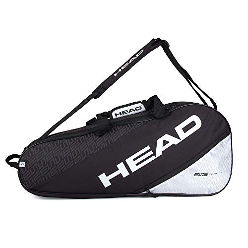 Head Elite 6R Combi Bolsa de Tenis, Adultos Unisex, Negro/Blanco